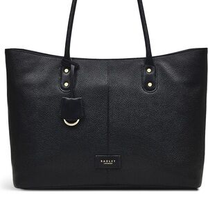 NEW RADLEY LONDON SOUTHWARK LANE BLACK LEATHER ZIP AROUND TOTE
